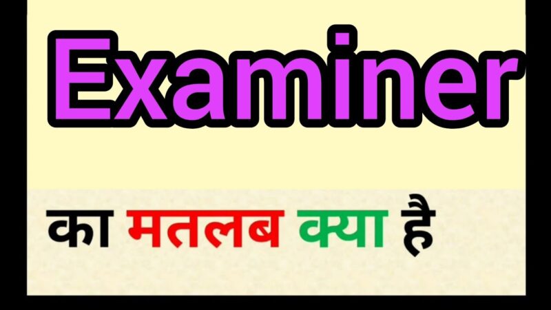examiner meaning in hindi - Hình 2