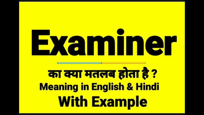 examiner meaning in hindi - Hình 4
