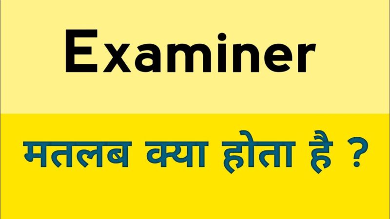 examiner meaning in hindi - Hình 5