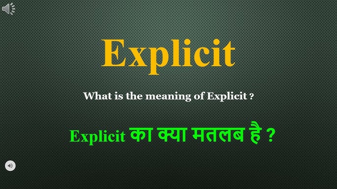 explicit meaning in hindi 3