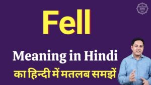 fell meaning in hindi