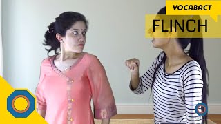 Flinch का हिंदी में अर्थ क्या है?