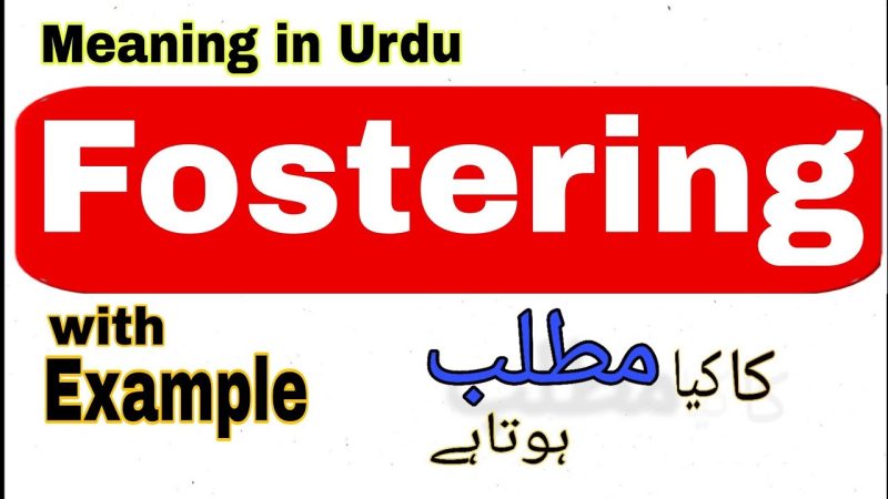 fostering meaning in hindi 1
