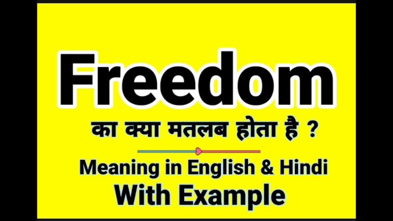 freedom meaning in hindi - Hình 3