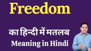 freedom meaning in hindi