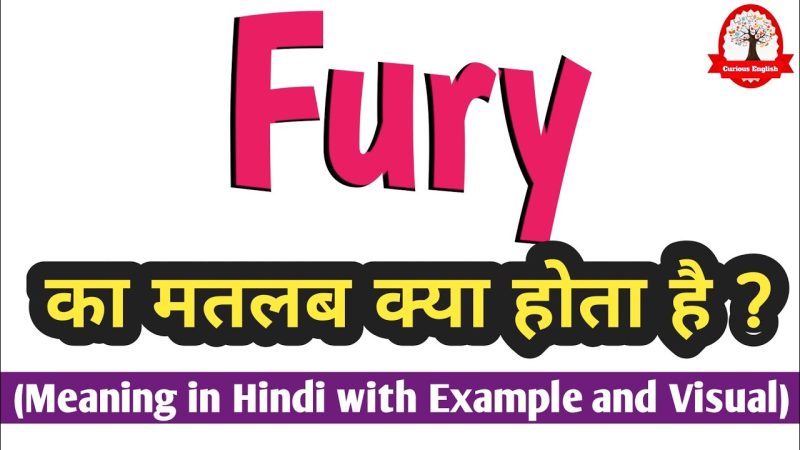 हिंदी में फ्यूरी के समानार्थी शब्द और संबंधित अवधारणाएँ