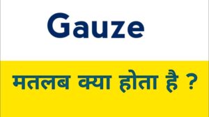 gauze meaning in hindi