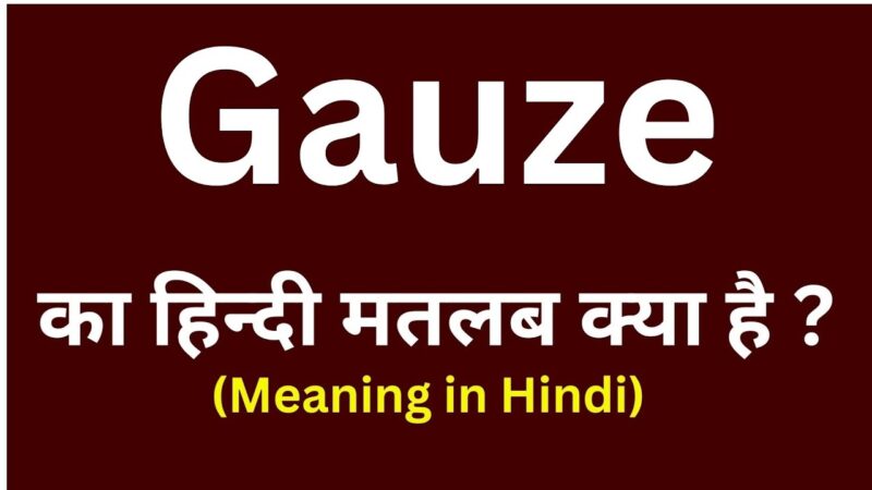 gauze meaning in hindi - Hình 5