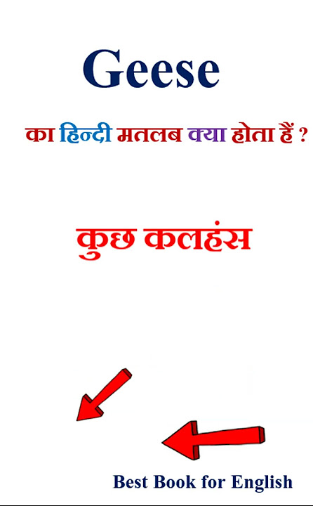 Geese ka Hindi mein matlab: Ek vistaarpoorvak parichay