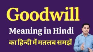 goodwill meaning in hindi