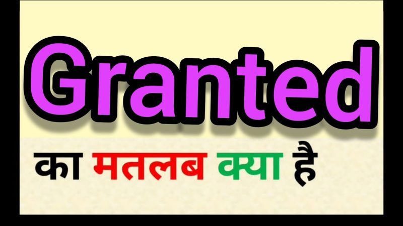 granted meaning in hindi - Hình 2
