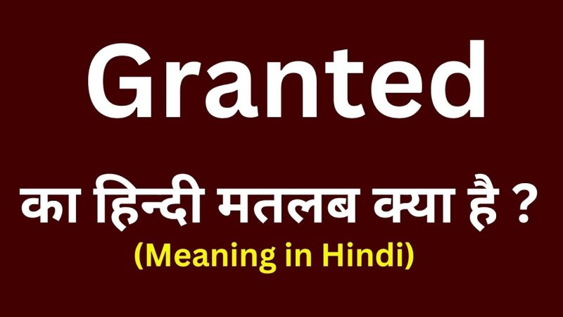 granted meaning in hindi - Hình 5