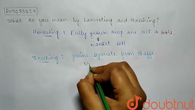 harvesting meaning in hindi 4