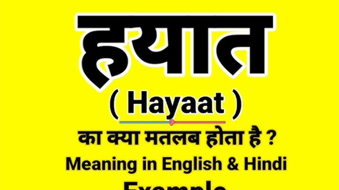 hayat meaning in hindi - Hình 2