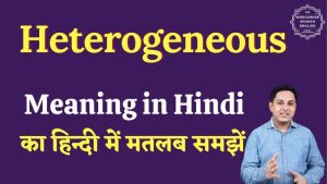 heterogeneous meaning in hindi