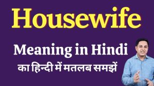 house wife meaning in hindi