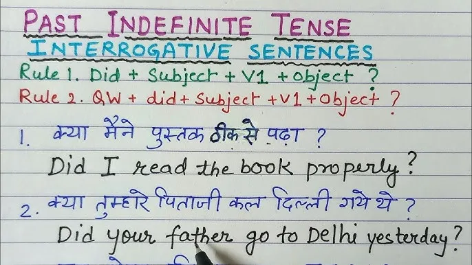 Past Indefinite Tense In Hindi Translation: सरल भूतकाल की संरचना, नियम और अभ्यास