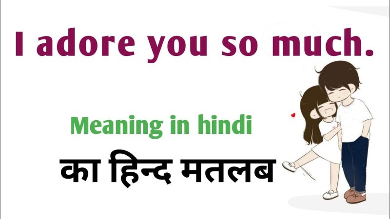 i adore you meaning in hindi 1