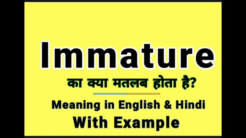 immature meaning in hindi - Hình 3