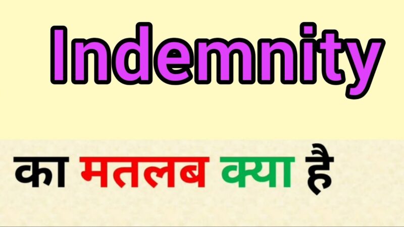 indemnity meaning in hindi - Hình 2