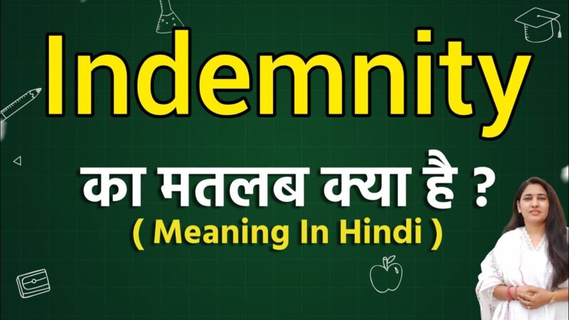 indemnity meaning in hindi - Hình 3