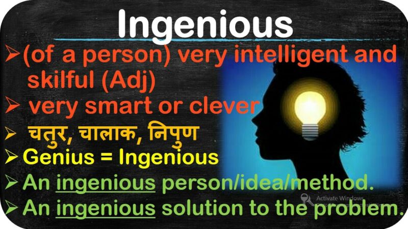 ingenious meaning in hindi - Hình 4