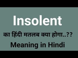 insolent meaning in hindi 4