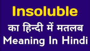 insoluble meaning in hindi