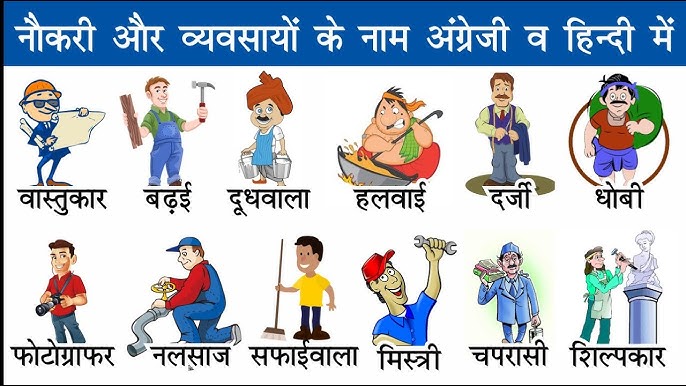 भारत में सबसे आम जॉब टाइटल और उनके हिंदी अनुवाद