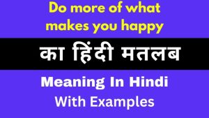 just do what makes you happy meaning in hindi 1