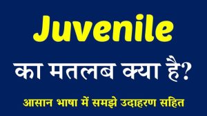 juvenile meaning in hindi 2