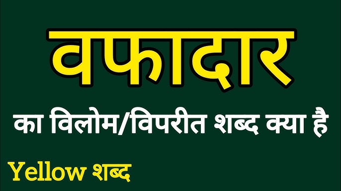 वफ़ादारी के पर्यायवाची और विलोम शब्द (वफ़ादारी के समान और विपरीत अर्थ वाले शब्द)
