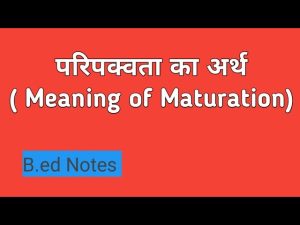 maturation meaning in hindi