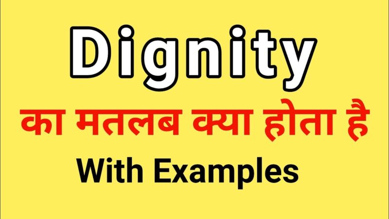 meaning of dignity in hindi - Hình 2