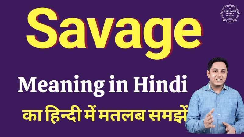savage का अर्थ हिंदी में क्या है?