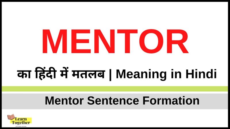 मेंटर (Mentor) का हिंदी में अर्थ: मार्गदर्शन की भूमिका
