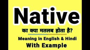 native meaning in hindi 2 1
