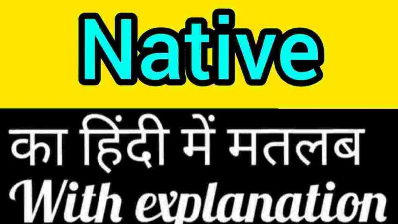 native meaning in hindi 6