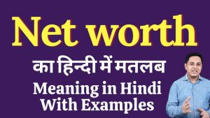 net worth meaning in hindi 1