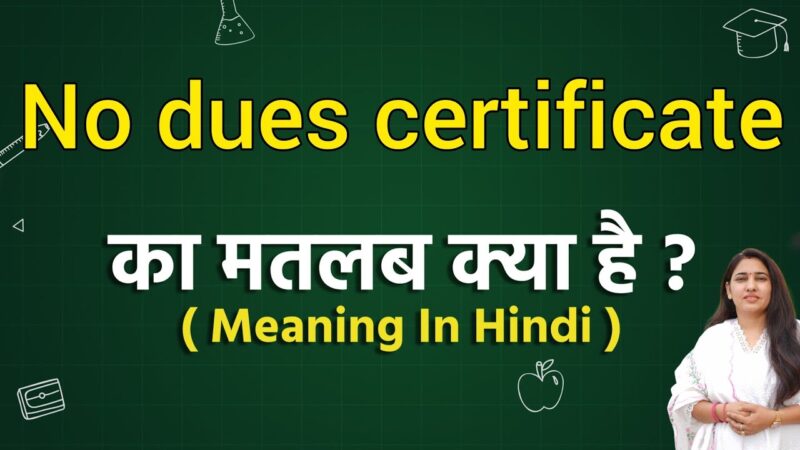 no dues meaning in hindi - Hình 5