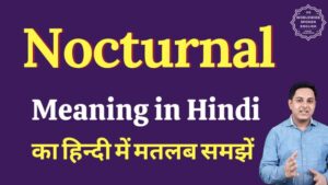 nocturnal meaning in hindi