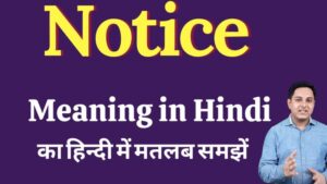 notice meaning in hindi