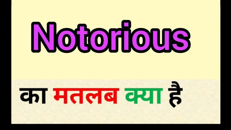 notorious meaning in hindi - Hình 3
