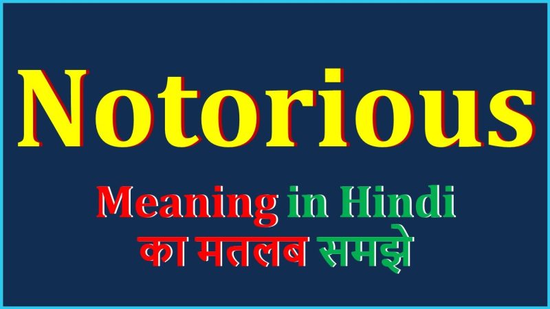 notorious meaning in hindi - Hình 4