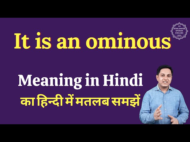 ominous meaning in hindi - Hình 4
