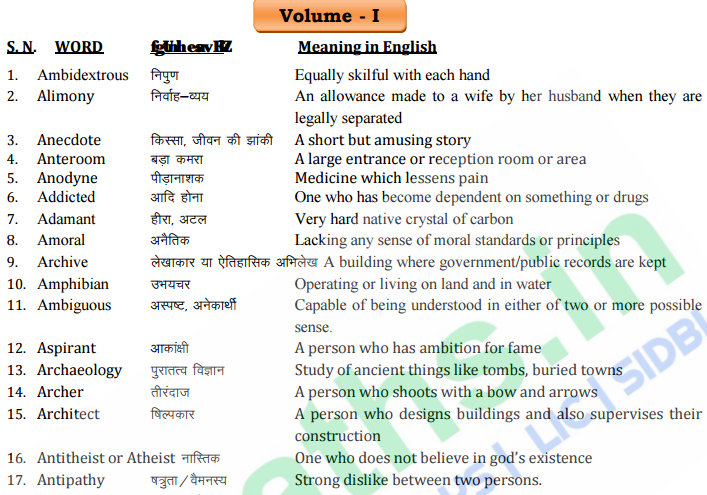 one word substitution meaning in hindi - Hình 3