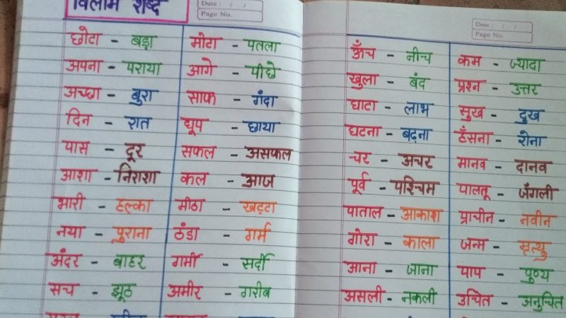 हिंदी में विपरीतार्थक शब्द: एक व्यापक मार्गदर्शिका