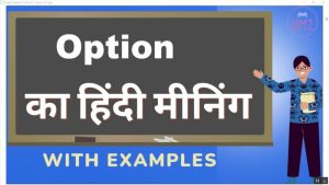 option meaning in hindi 1