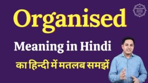 organised meaning in hindi