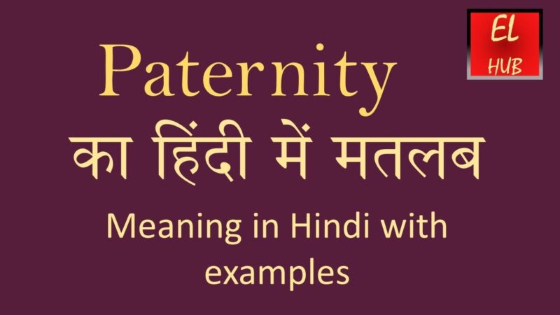 paternity leave meaning in hindi - Hình 5